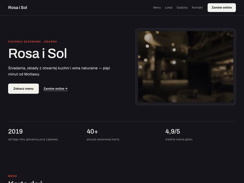 Screenshot of the Restavox Ramen template with a sample restaurant